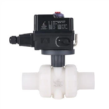 বৈদ্যুতিক সক্রিয় PVDF সত্য ইউনিয়ন বল ভালভ